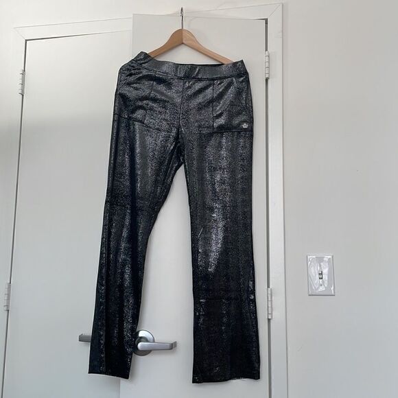 NWT Juicy Couture shine velour Jacket+mid rise wide leg pant S(Matching Set) - Picture 8 of 16